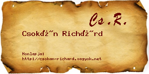 Csokán Richárd névjegykártya